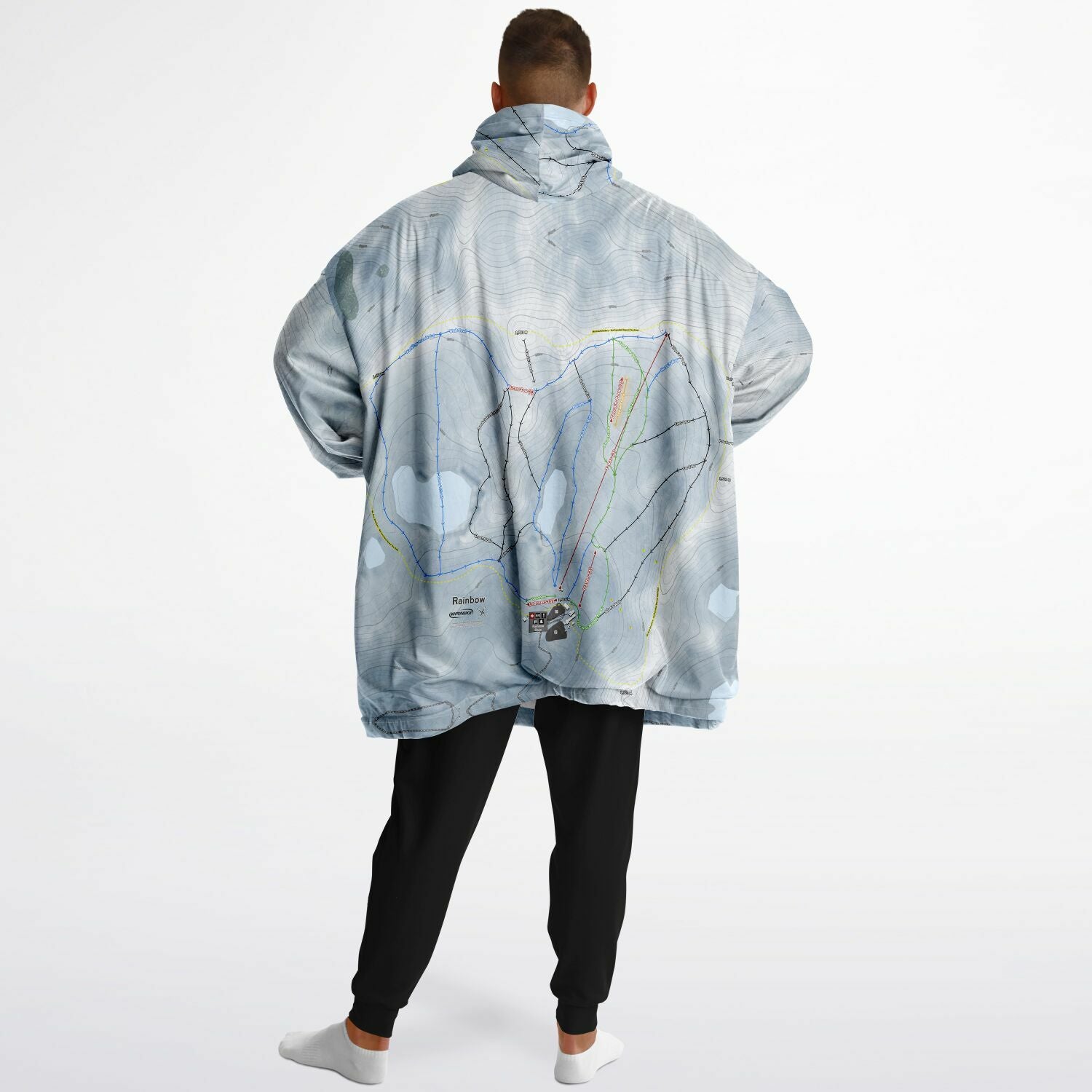 Rainbow, New Zealand Ski Trail Map - Snug Hoodie