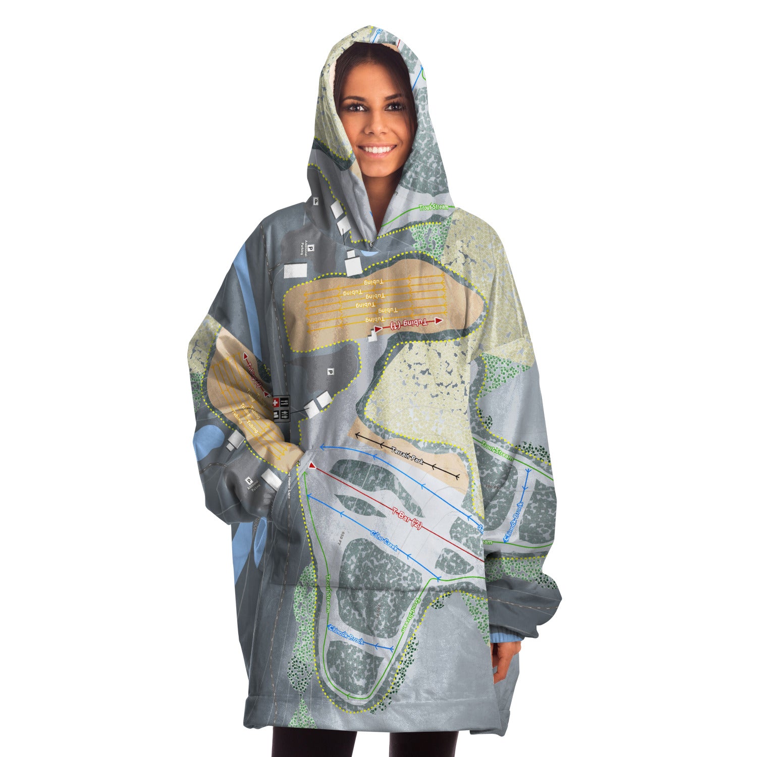 Kewaunee Winter Park, Wisconsin Ski Trail Map - Snug Hoodie