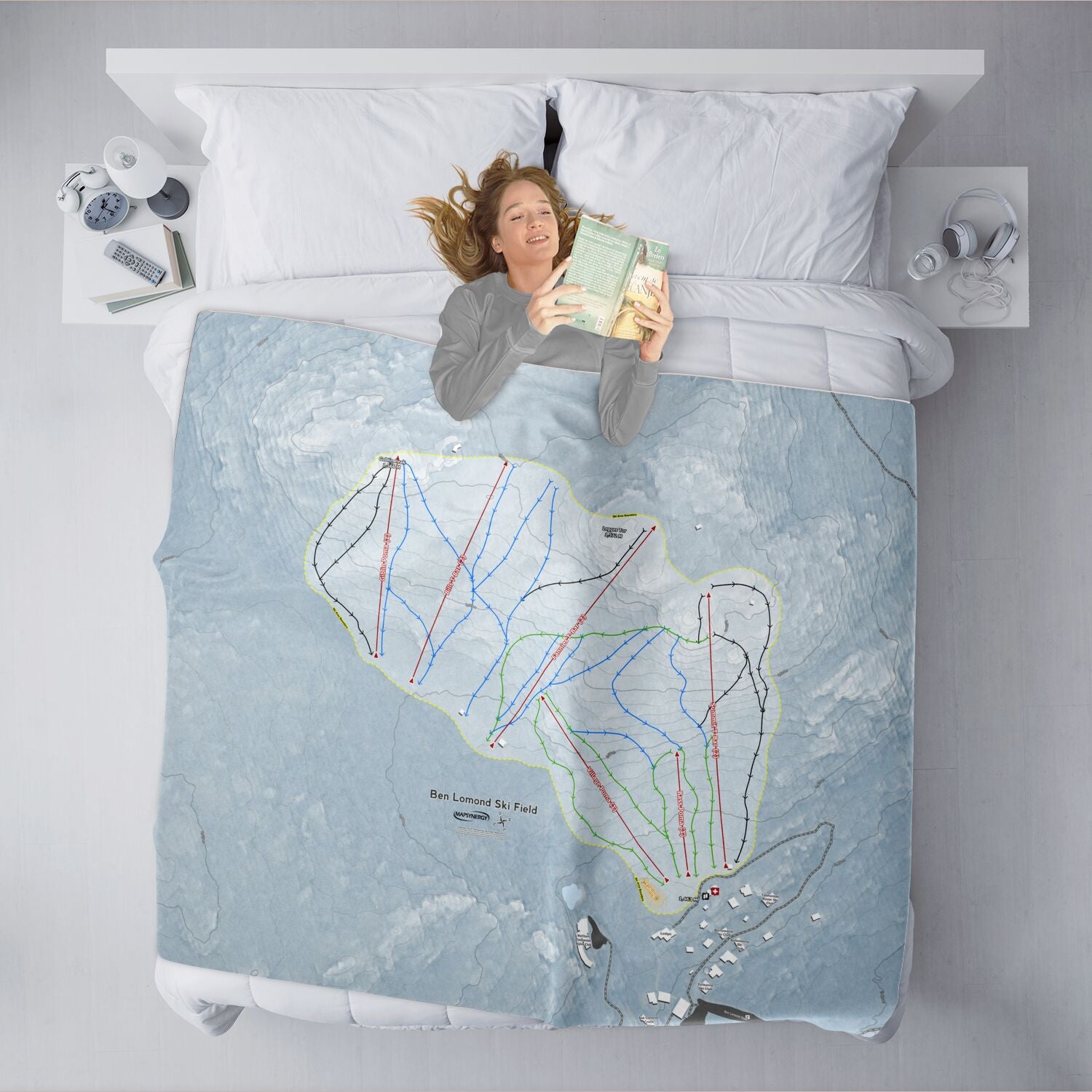 Ben Lomond Ski Resort Australia Ski Resort Map XL Blanket