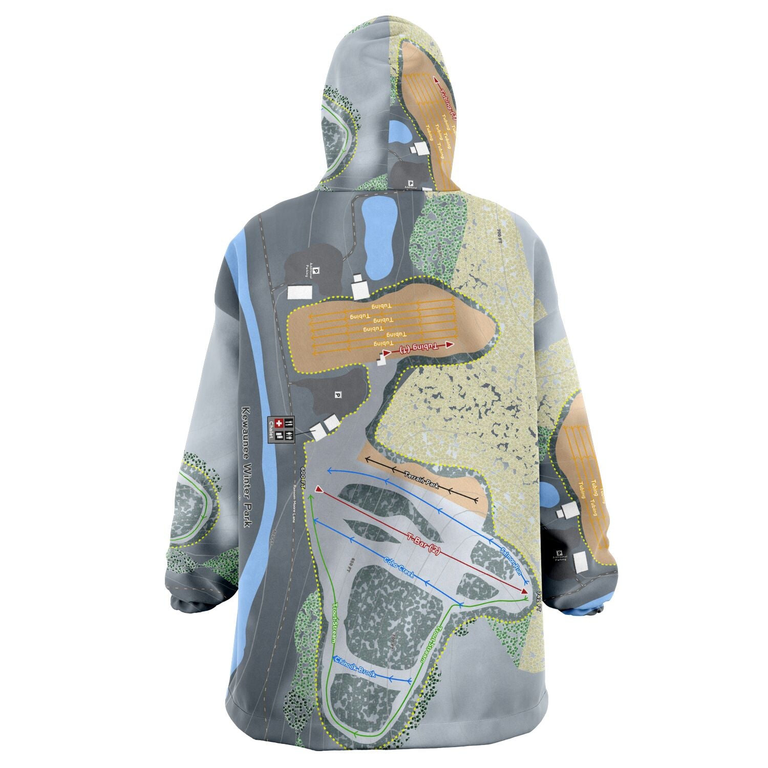 Kewaunee Winter Park, Wisconsin Ski Trail Map - Snug Hoodie