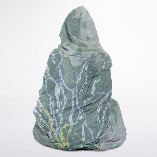 Powderhorn, Colorado Ski Trail Map - Youth Hooded Blanket - Powderaddicts