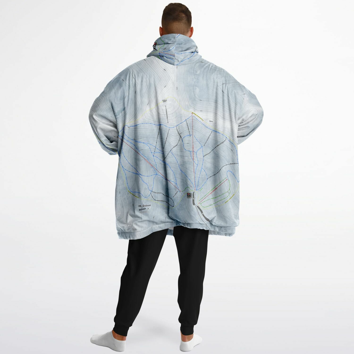 Mt Dobson, New Zealand Ski Trail Map - Snug Hoodie