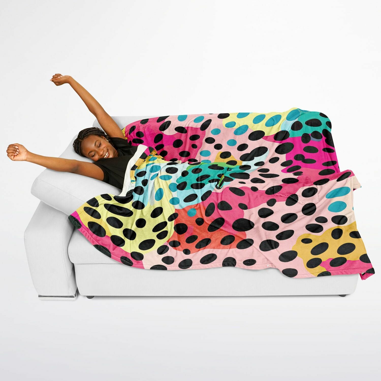 Leopard Print Pattern, Flannel Blanket Poncho