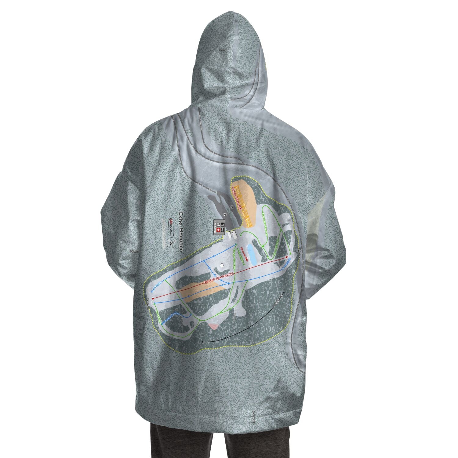 Echo Mountain, Colorado Ski Trail Map - Snug Hoodie