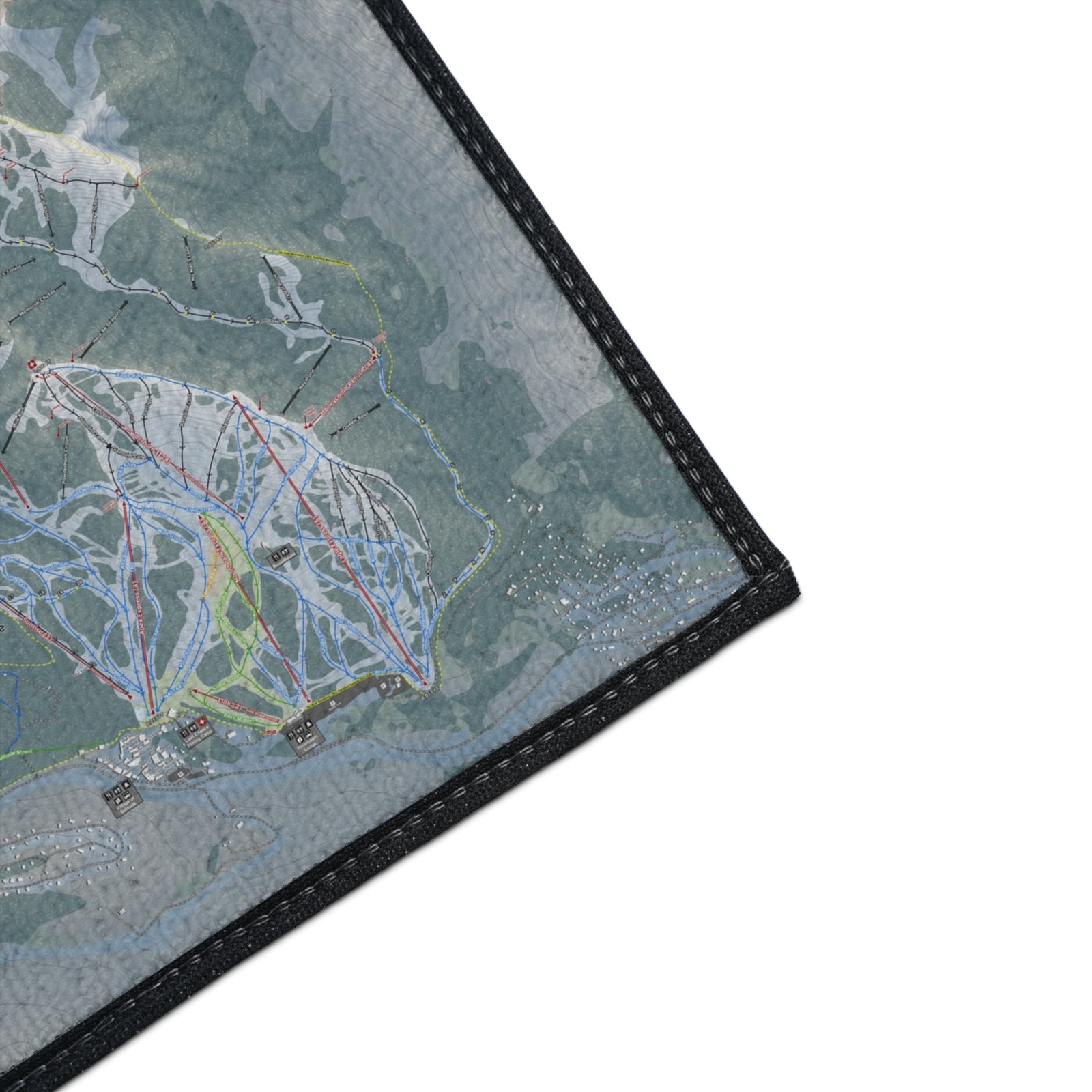 FISHER Big Cottonwood Canyon, Utah Ski Resort Map Heavy Duty Floor Mat