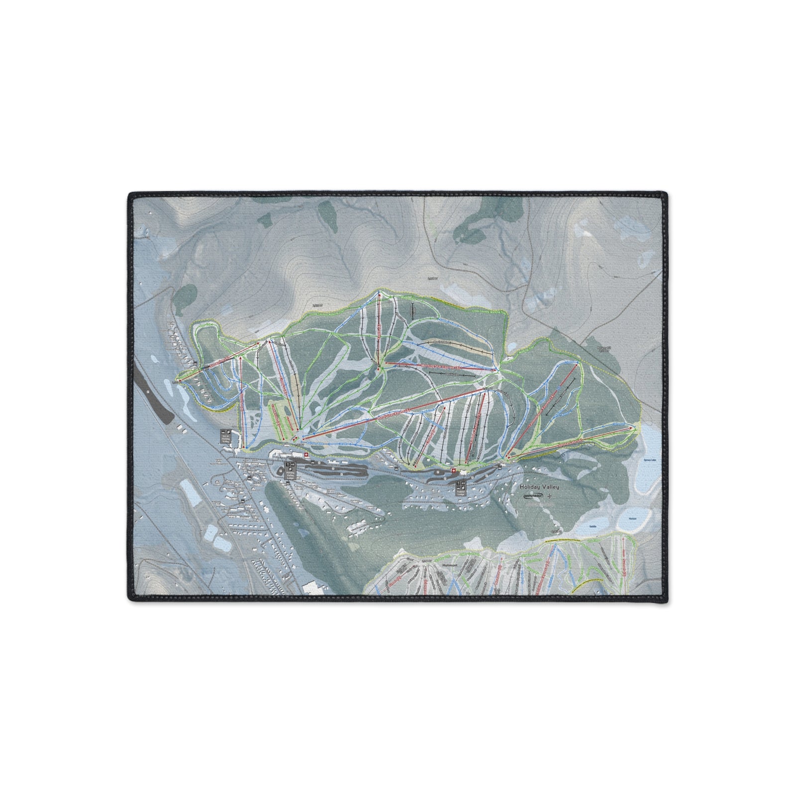 Holiday Valley, New York Ski Resort Map Heavy Duty Floor Mat