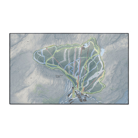 Jiminy Peak, Massachusetts Ski Resort Map Heavy Duty Floor Mat