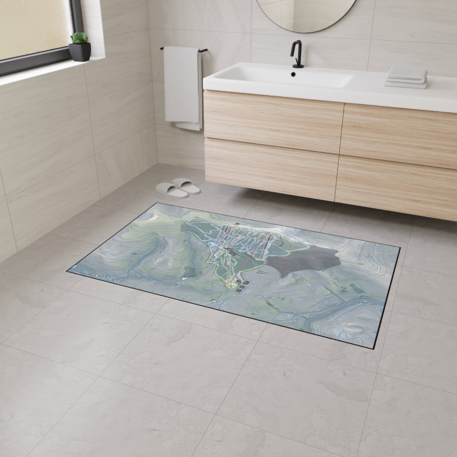 Gore Mountain, New York Ski Resort Map Heavy Duty Floor Mat