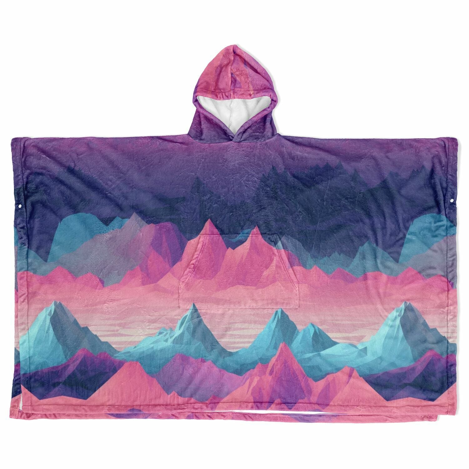 Towering Mountain, Flannel Blanket Poncho