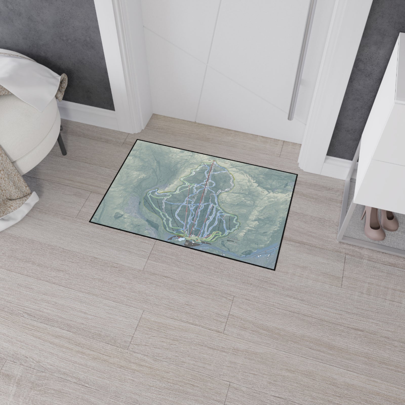 Wildcat Mountain, New Hampshire Ski Resort Map Heavy Duty Floor Mat