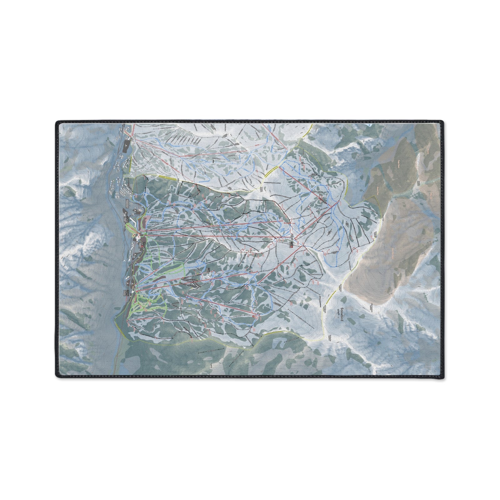 Snowbird, Utah Ski Resort Map Heavy Duty Floor Mat