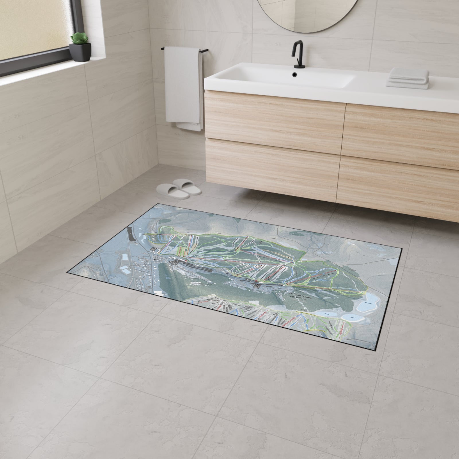 Holiday Valley, New York Ski Resort Map Heavy Duty Floor Mat