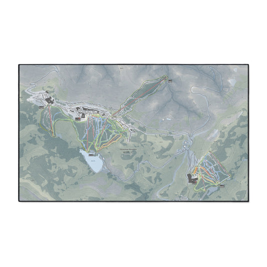 Snowshoe Mountain, West Virginia Ski Resort Map Heavy Duty Floor Mat