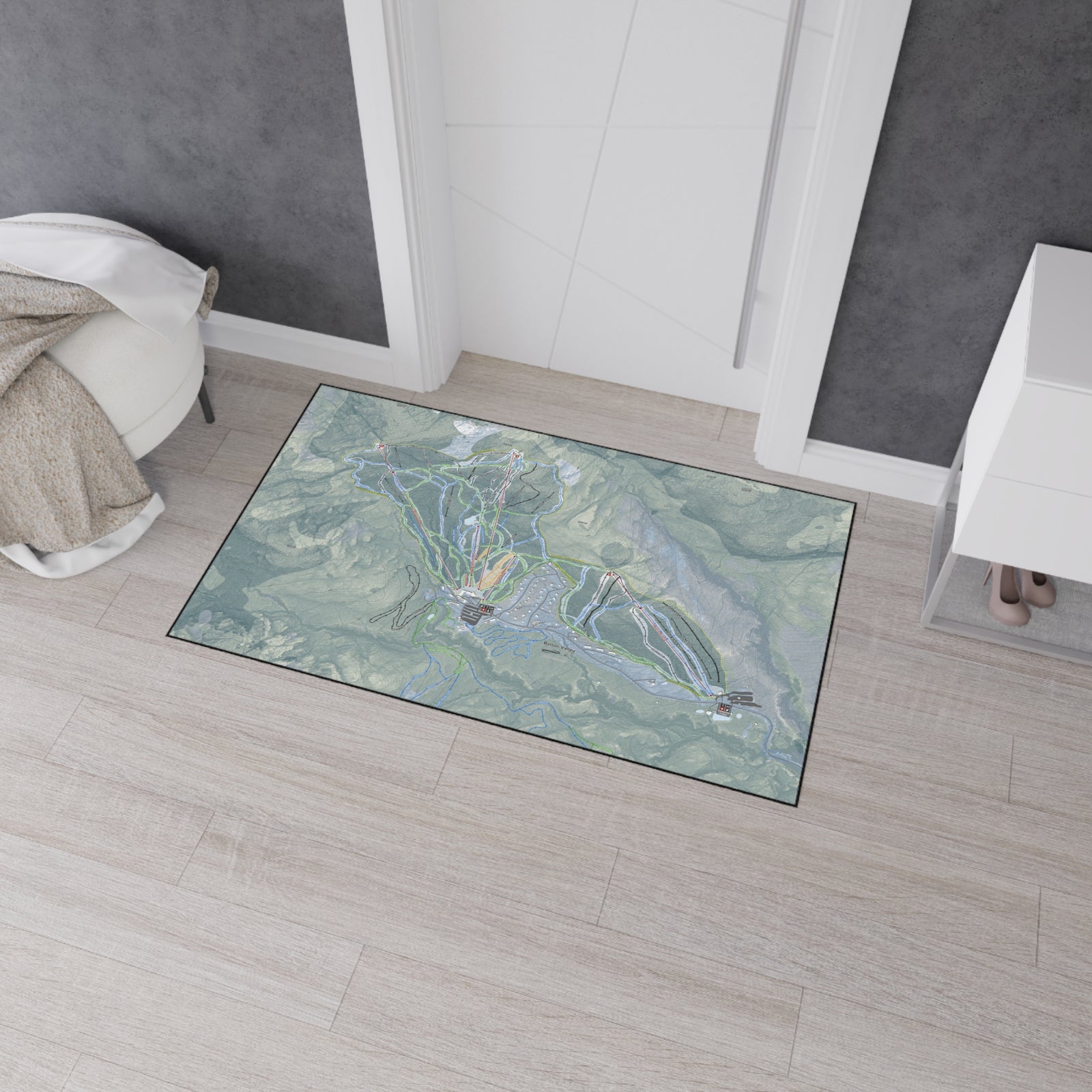 Bolton Valley, Vermont Ski Resort Map Heavy Duty Floor Mat