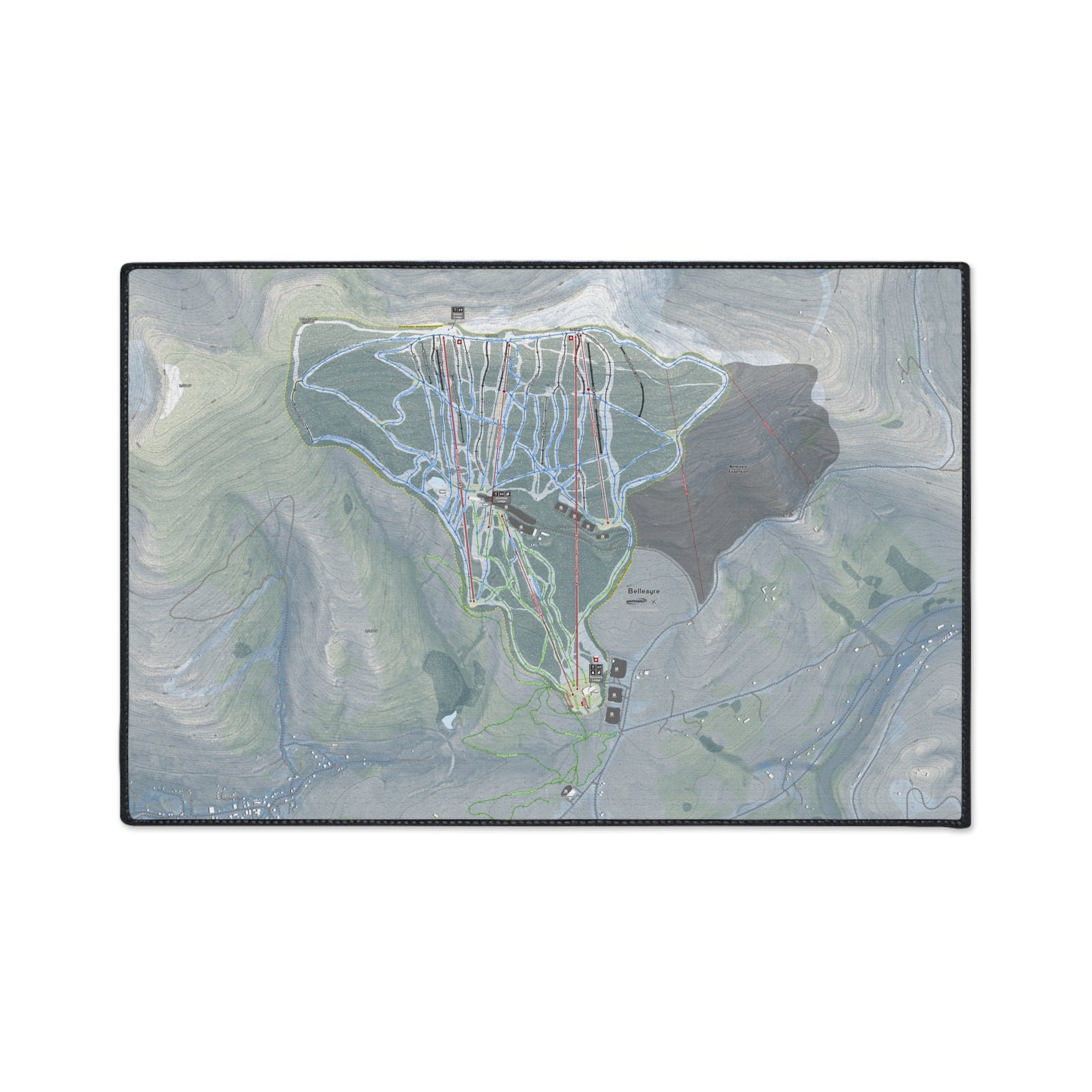 Belleayre, New York Ski Resort Map Heavy Duty Floor Mat