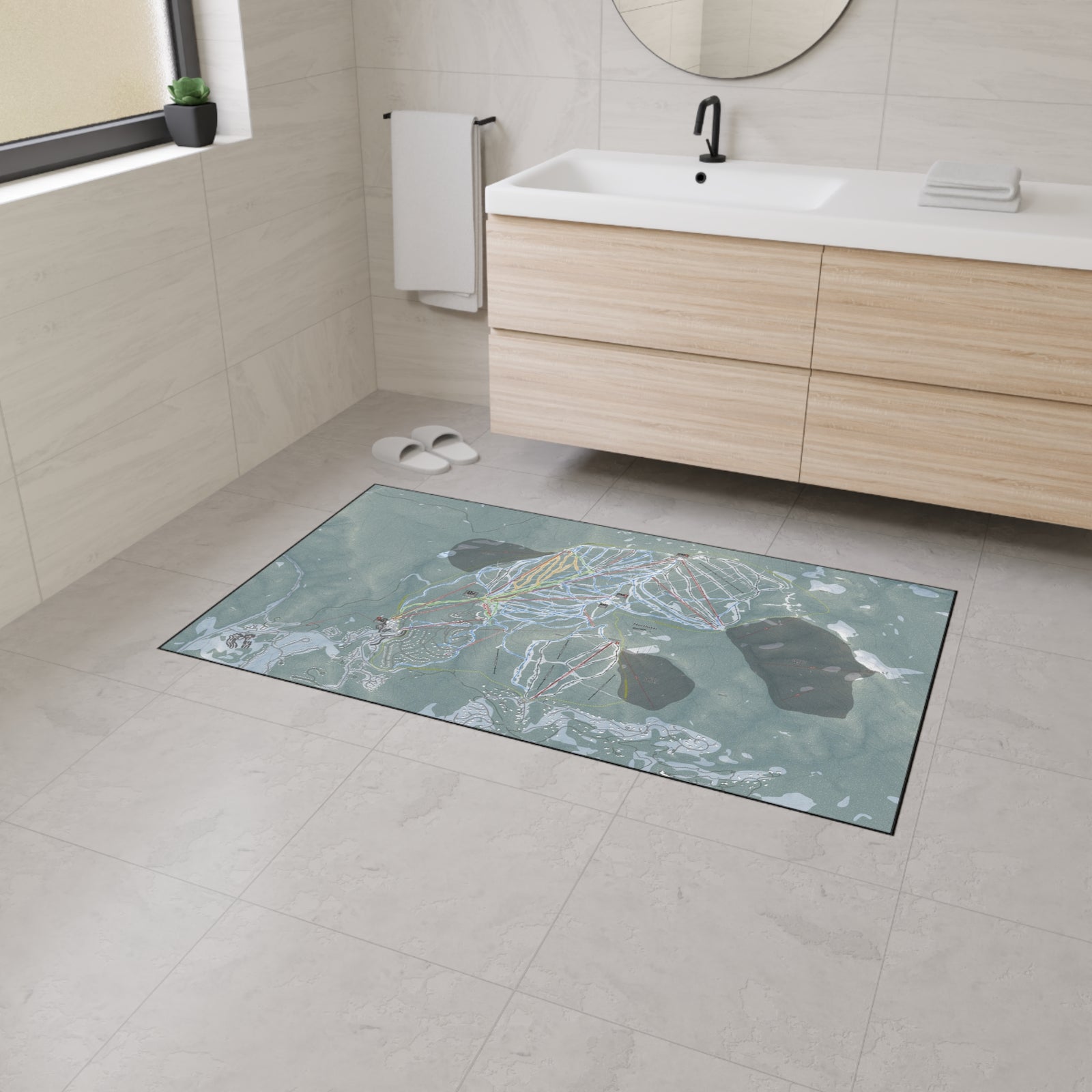 Northstar, California Ski Resort Map Heavy Duty Floor Mat