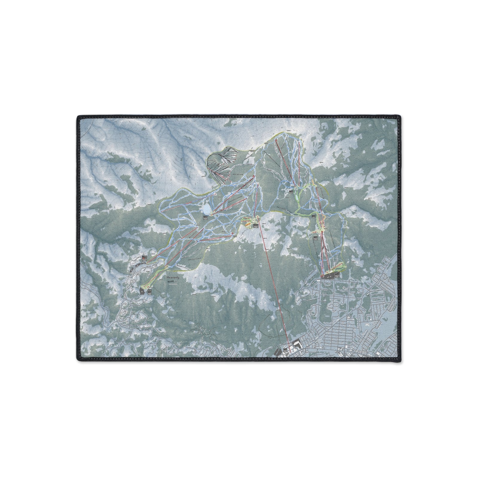 Heavenly, Nevada Ski Resort Map Heavy Duty Floor Mat