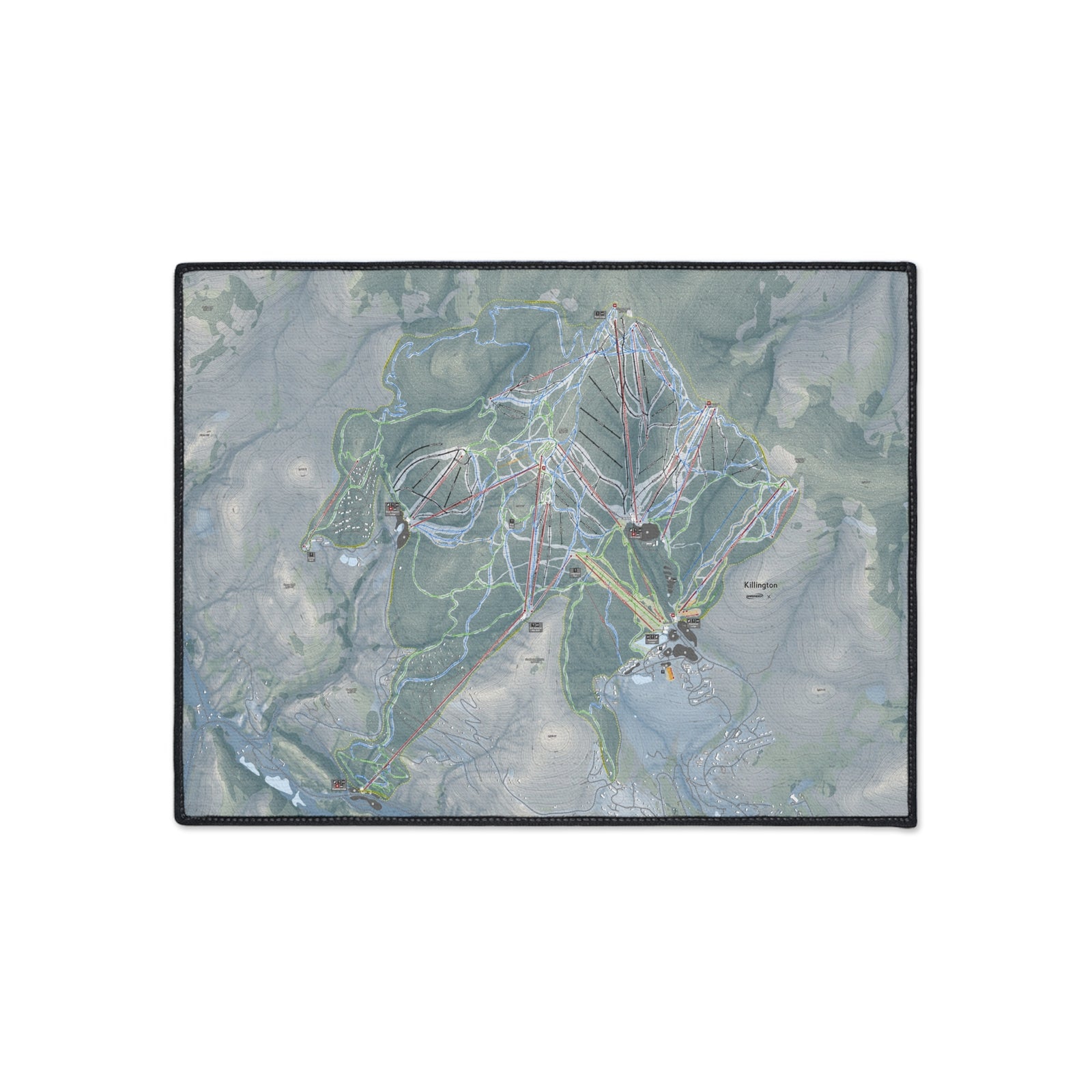 Killington, Vermont Ski Resort Map Heavy Duty Floor Mat