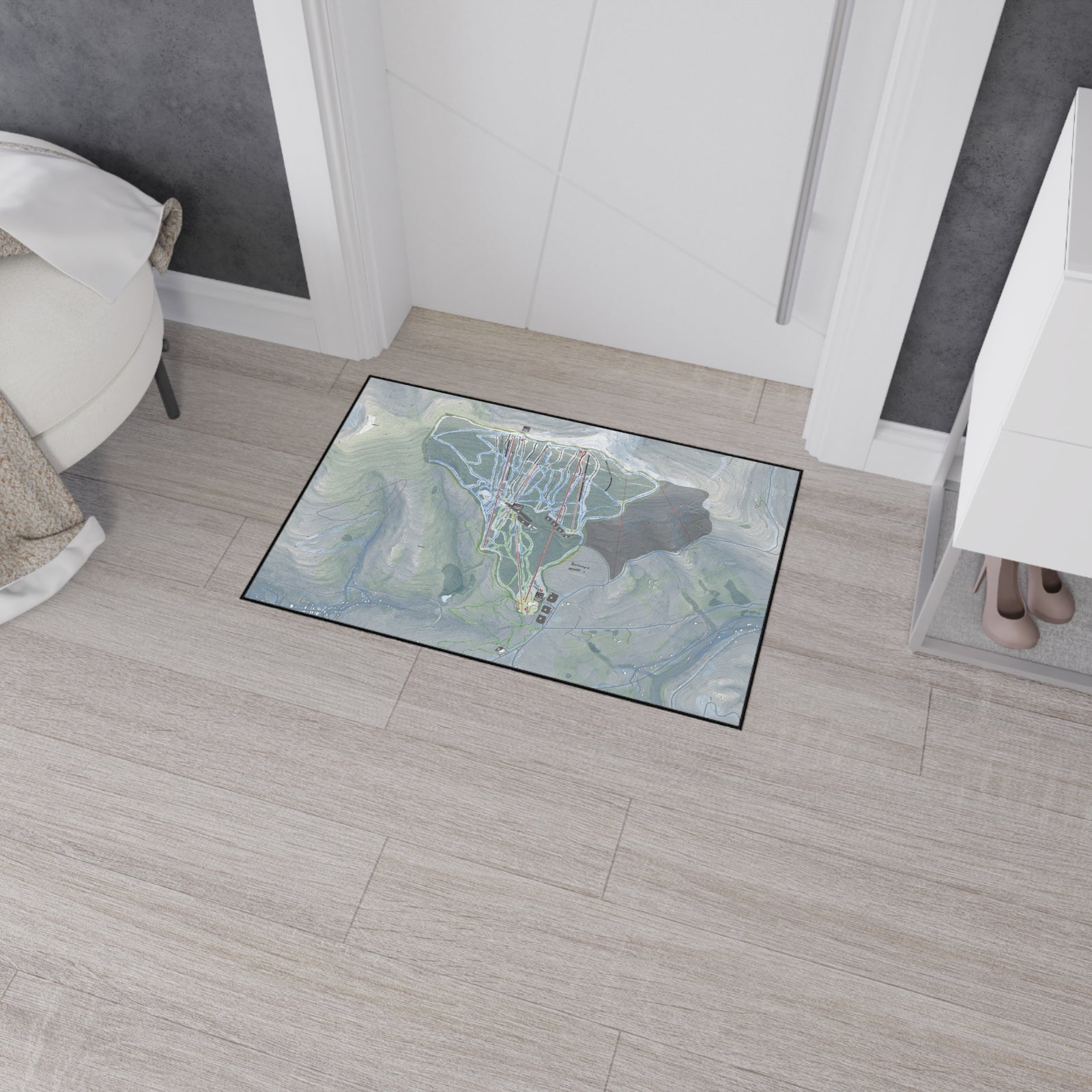 Belleayre, New York Ski Resort Map Heavy Duty Floor Mat