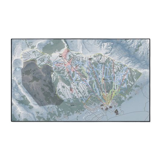 Jackson Hole Mountain, Wyoming Ski Resort Map Heavy Duty Floor Mat
