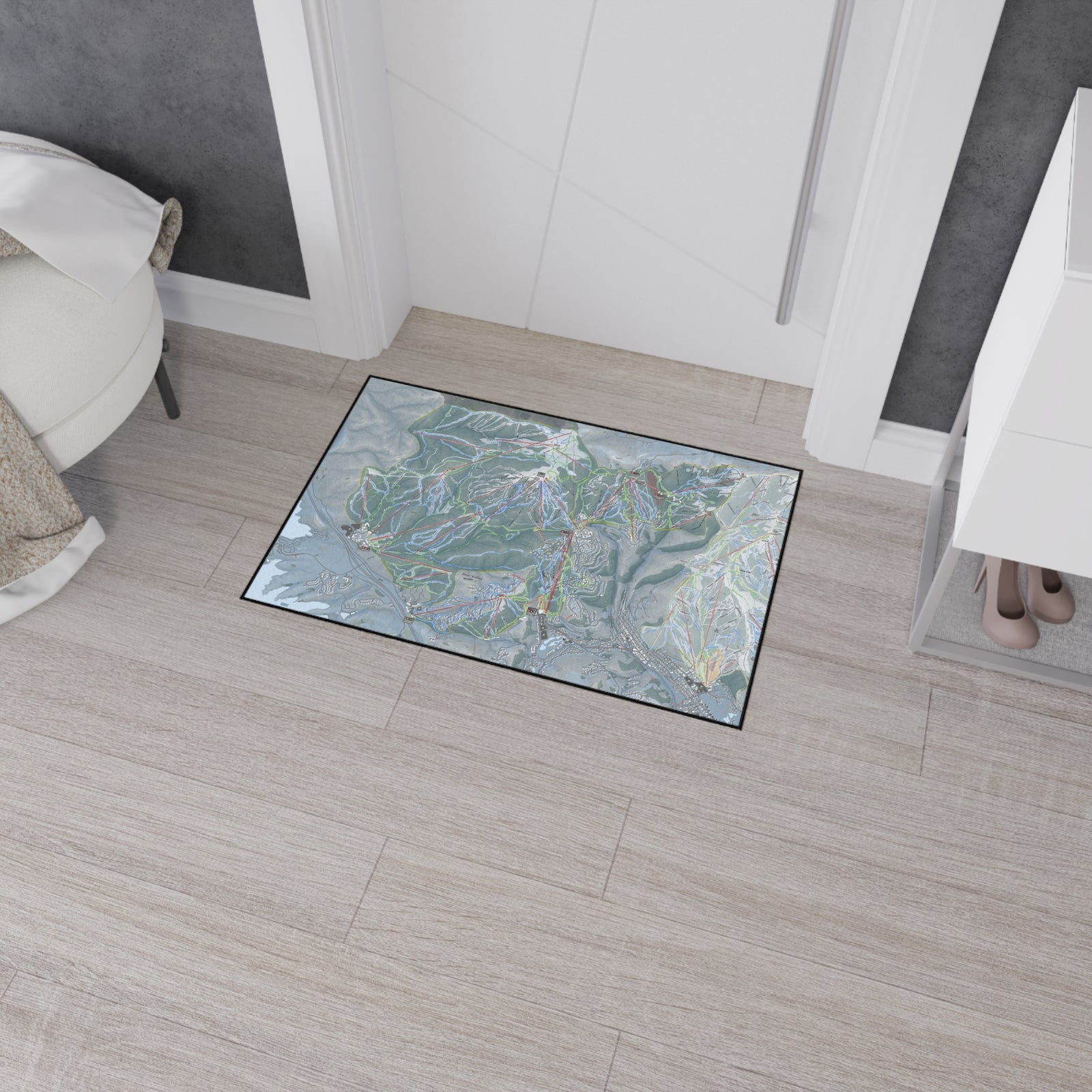 Deer Valley, Utah Ski Resort Map Heavy Duty Floor Mat