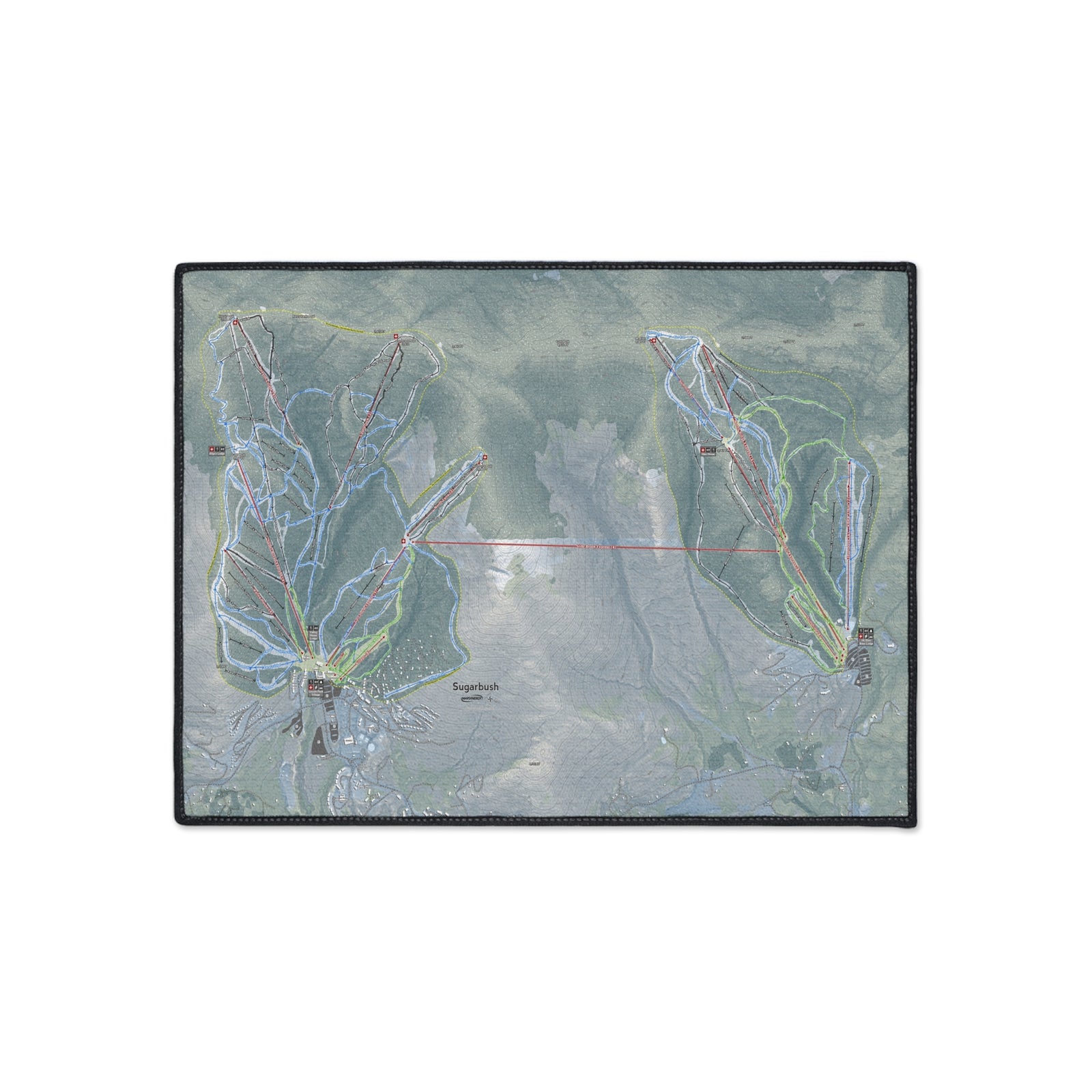Sugarbush, Vermont Ski Resort Map Heavy Duty Floor Mat