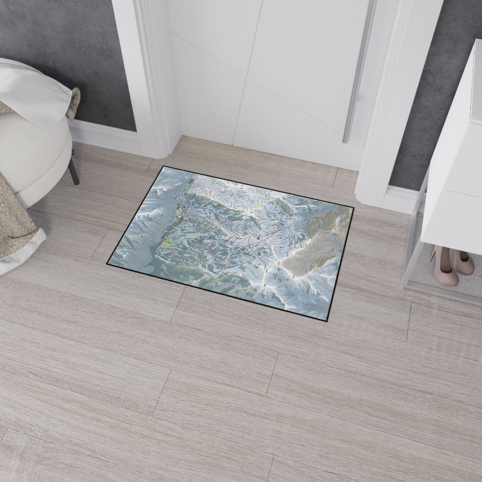 Snowbird, Utah Ski Resort Map Heavy Duty Floor Mat