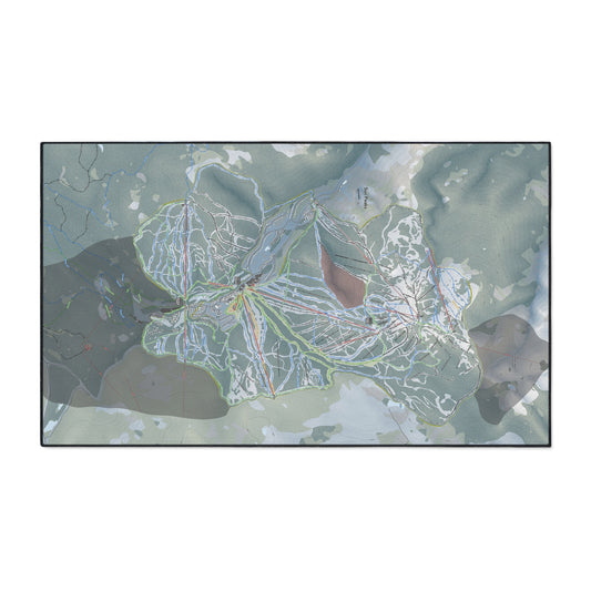 Sun Peaks, British Columbia Ski Resort Map Heavy Duty Floor Mat