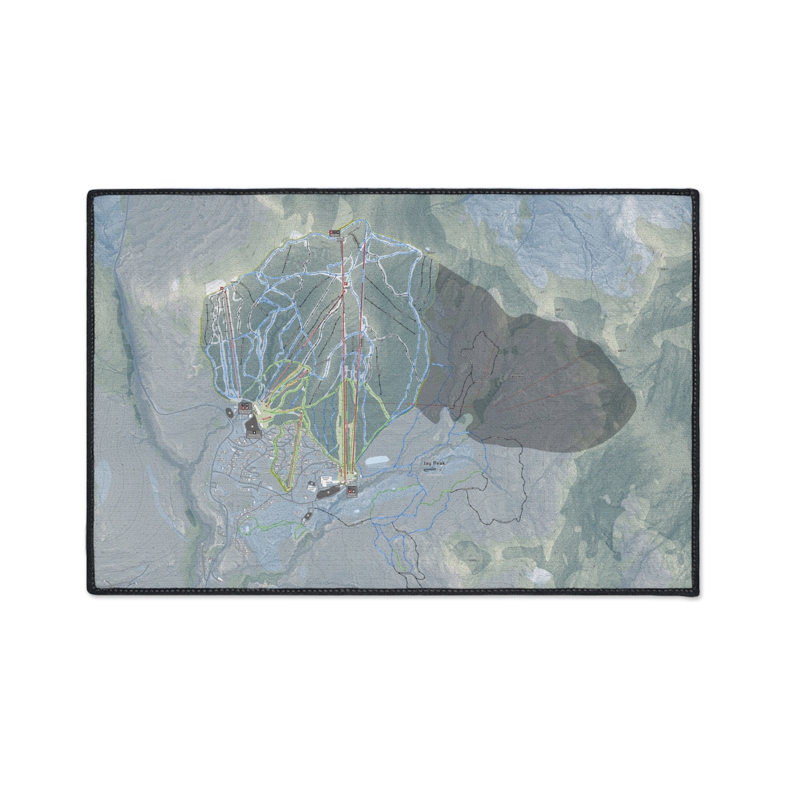 Jay Peak, Vermont Ski Resort Map Heavy Duty Floor Mat
