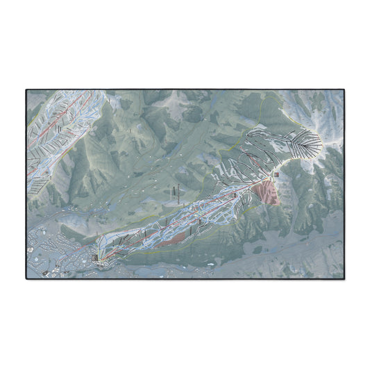 Aspen Highlands, Colorado Ski Resort Map Heavy Duty Floor Mat