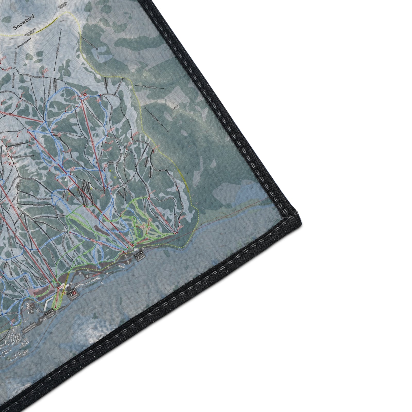 FISHER Little Cottonwood Canyon, Utah Ski Resort Map Heavy Duty Floor Mat