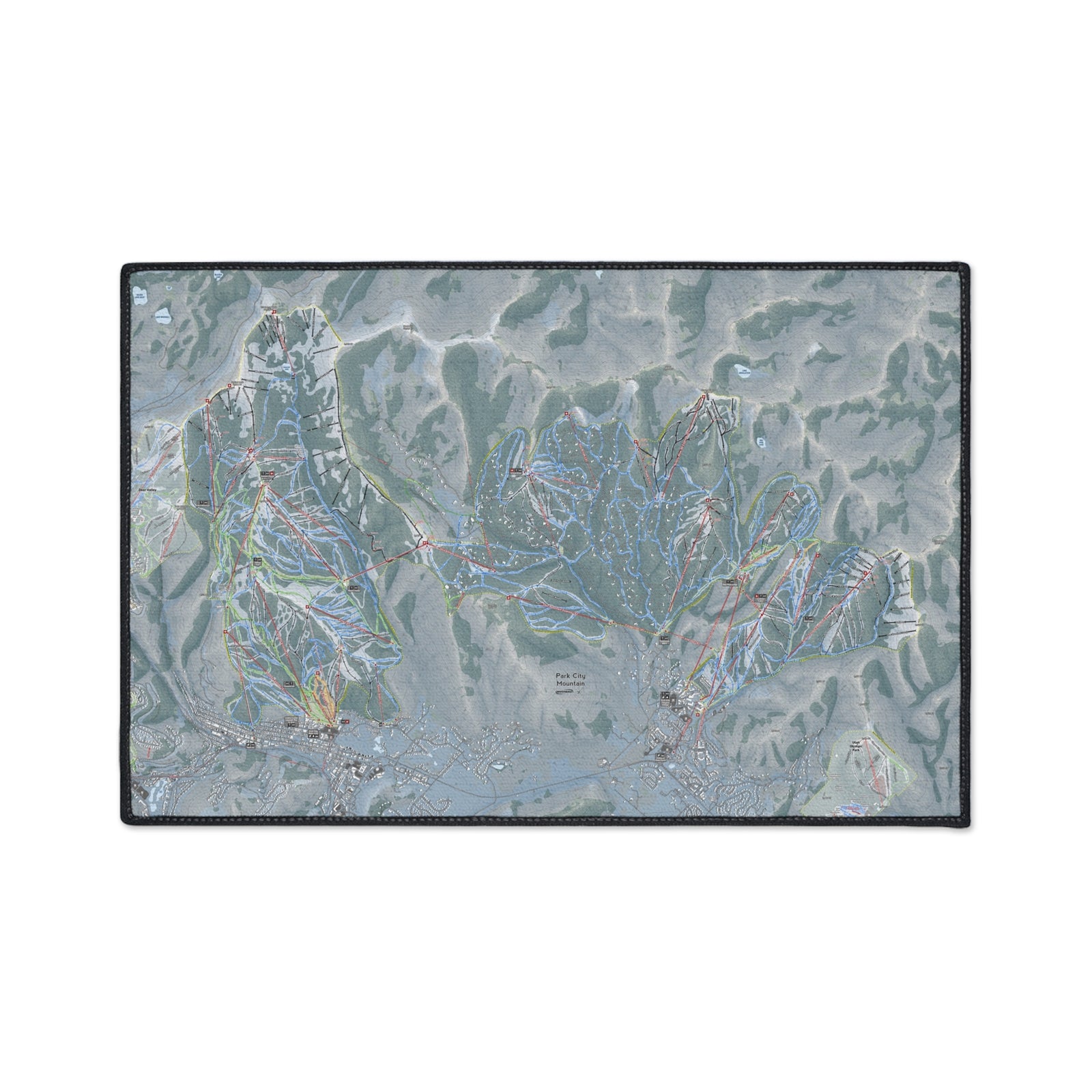 Park City, Utah Ski Resort Map Heavy Duty Floor Mat