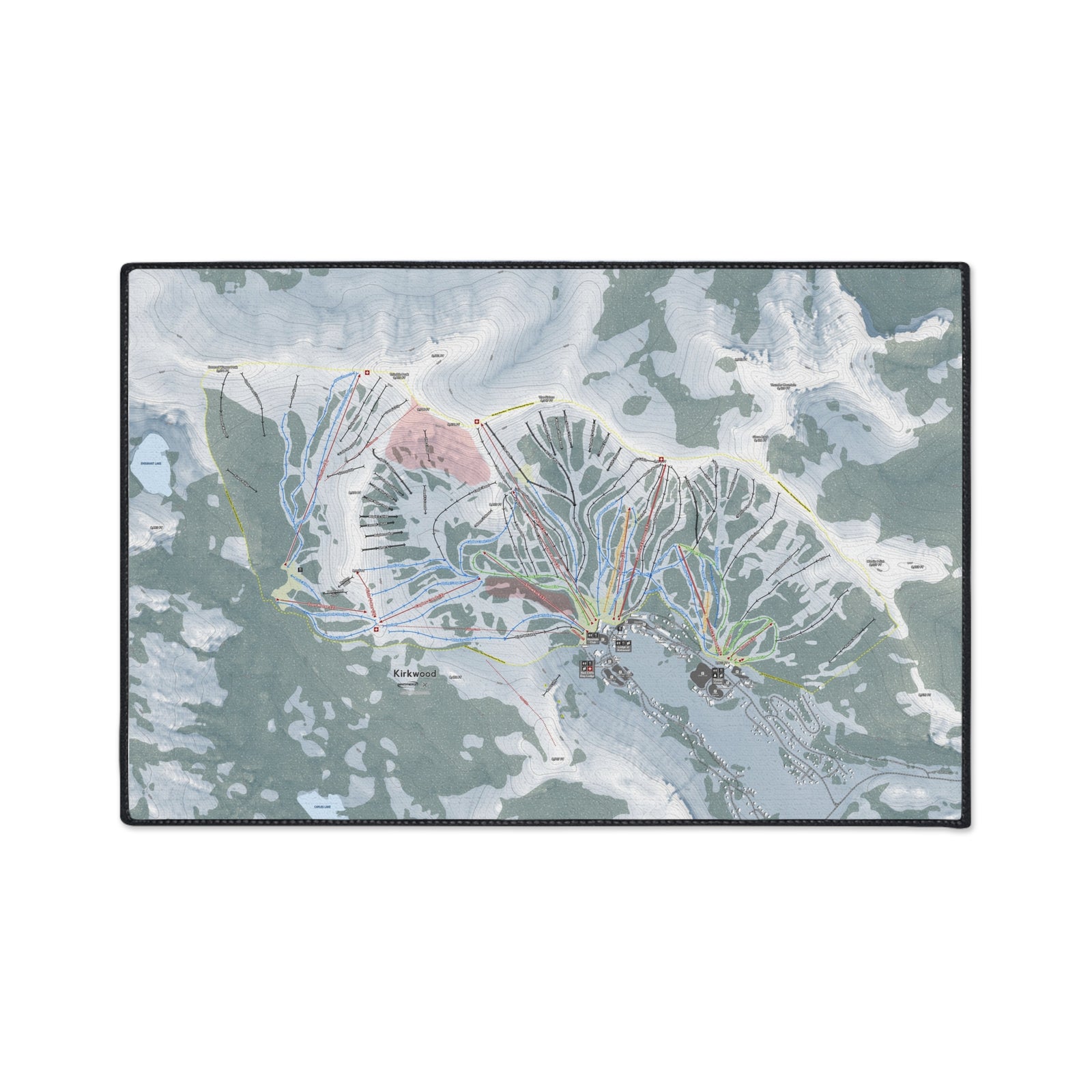 Kirkwood, California Ski Resort Map Heavy Duty Floor Mat