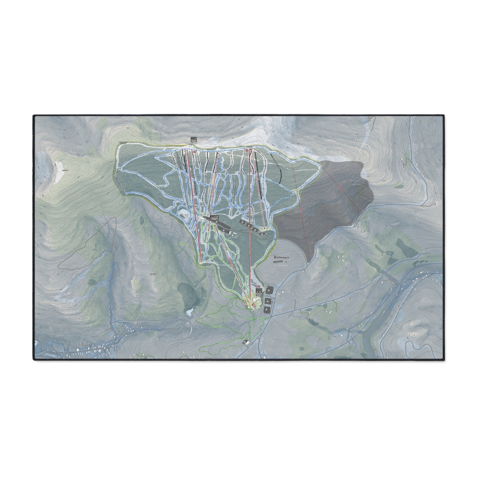 Belleayre, New York Ski Resort Map Heavy Duty Floor Mat