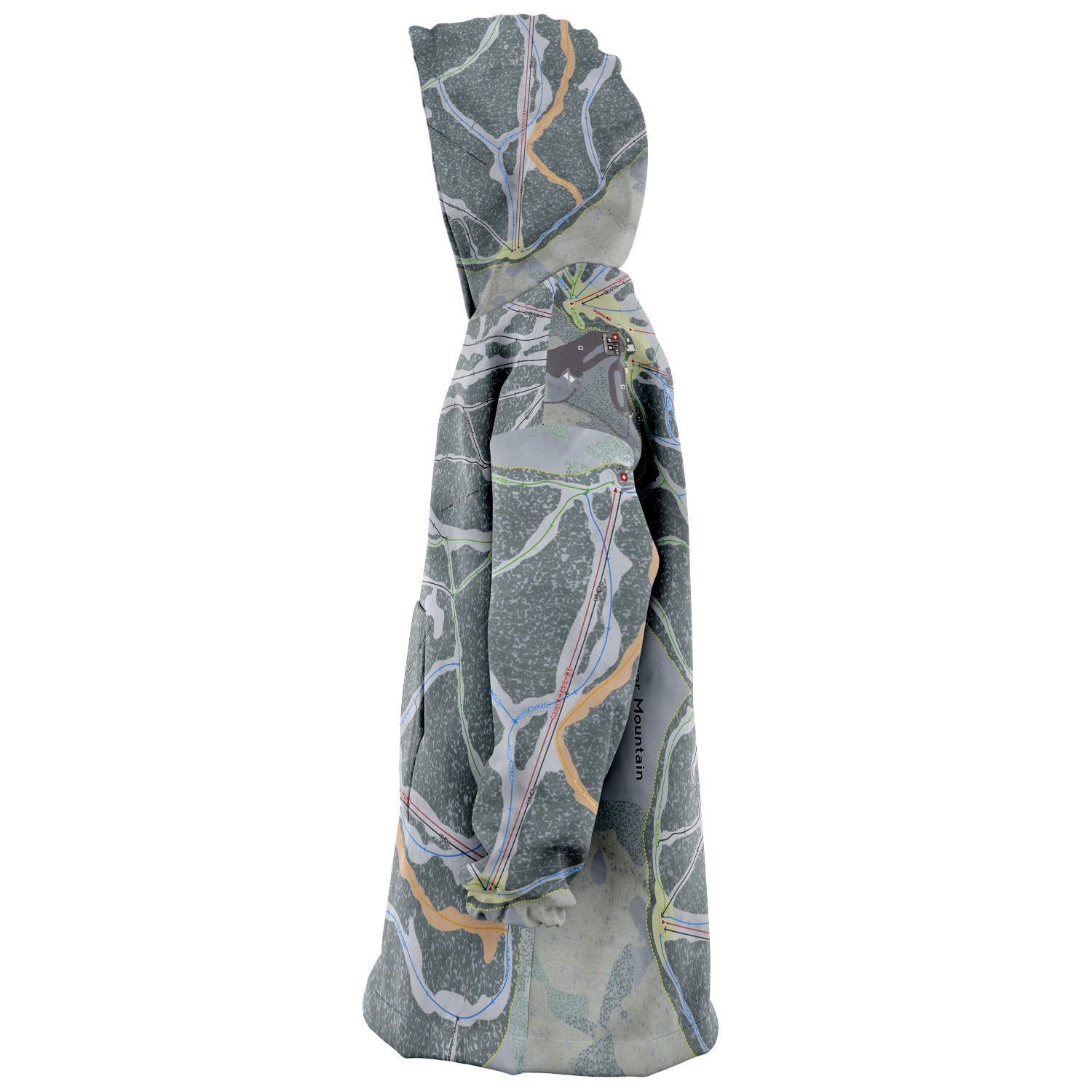 Beaver Mountain, Utah Ski Trail Map - Snug Hoodie