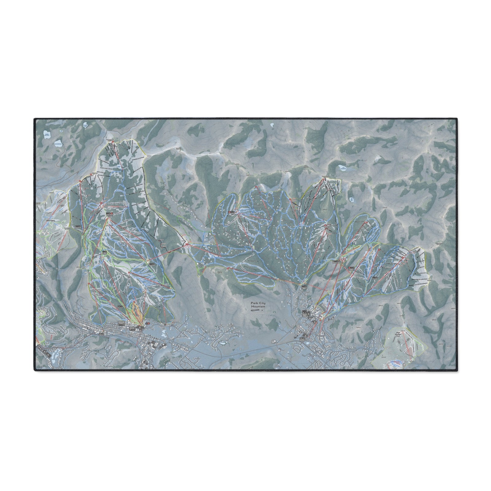 Park City, Utah Ski Resort Map Heavy Duty Floor Mat