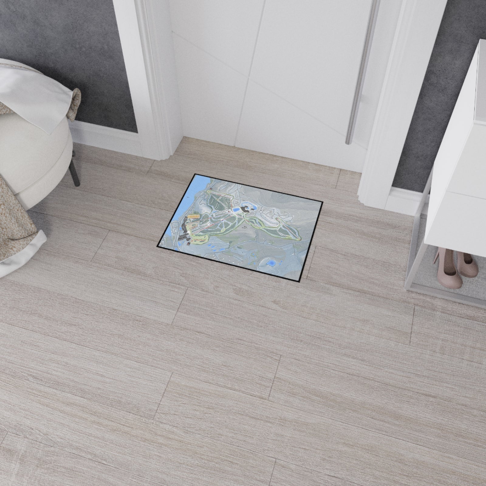 Wisp, Maryland Ski Resort Map Heavy Duty Floor Mat
