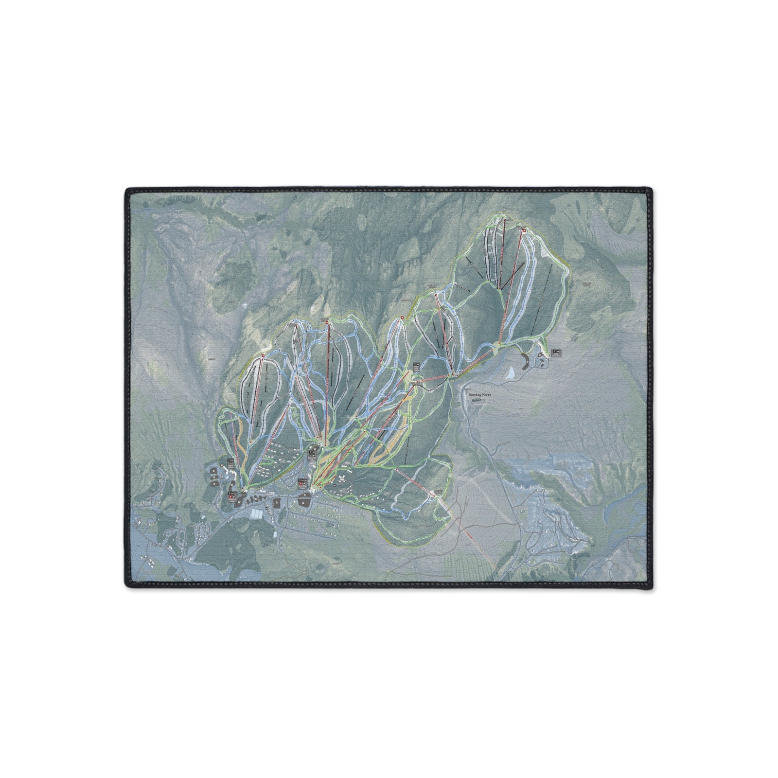 Sunday River, Maine Ski Resort Map Heavy Duty Floor Mat