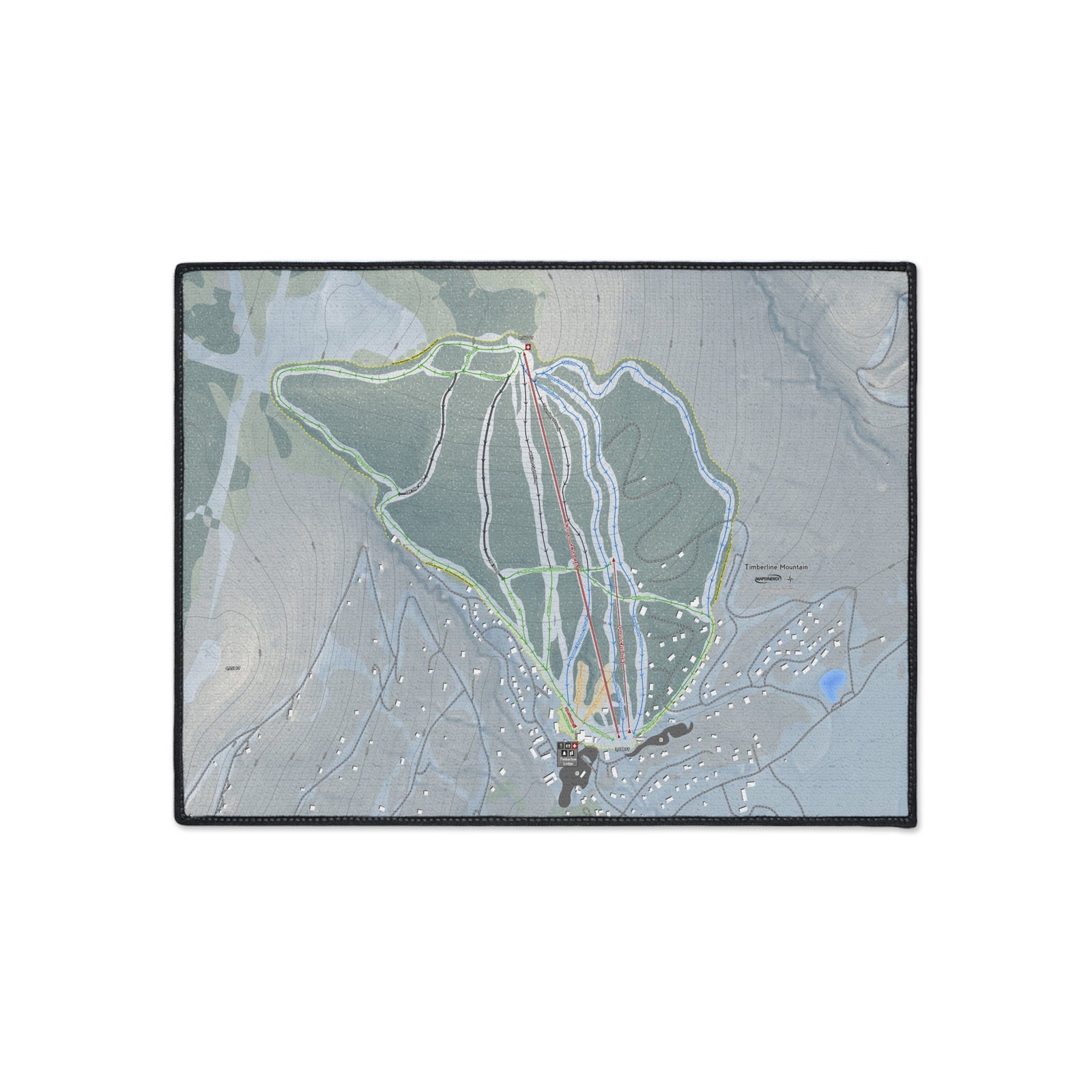 Timberline Mountain, West Virginia Ski Resort Map Heavy Duty Floor Mat