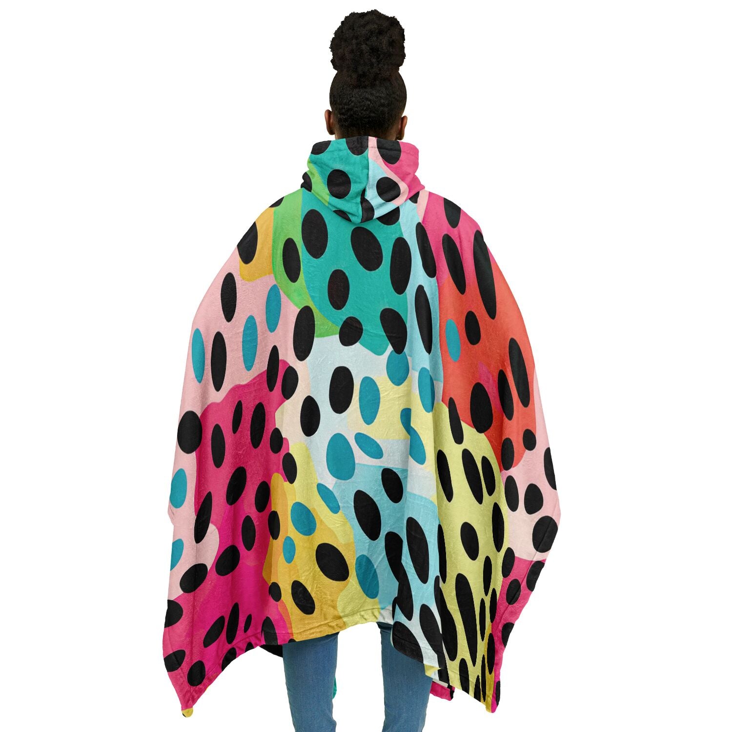 Leopard Print Pattern, Flannel Blanket Poncho