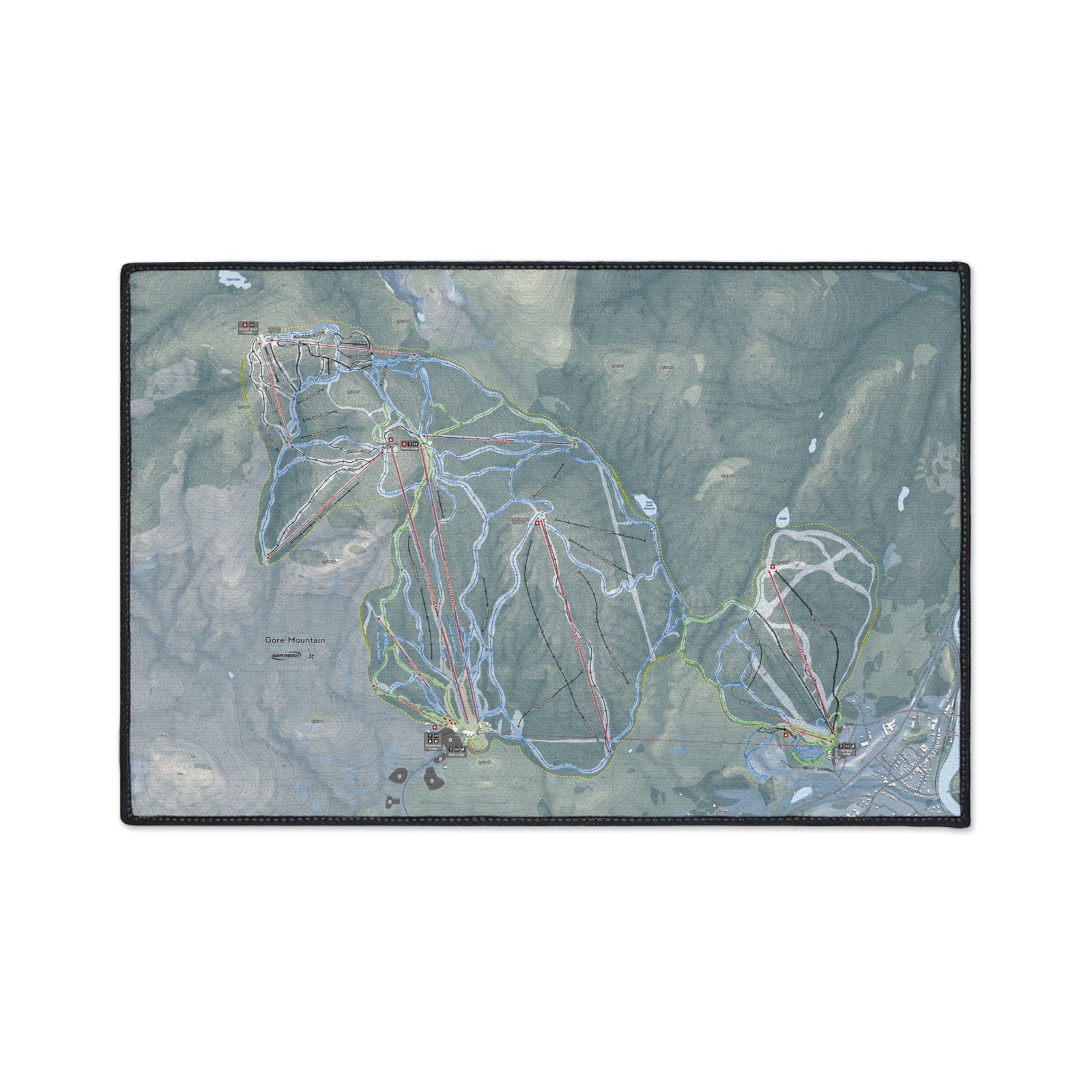 Gore Mountain, New York Ski Resort Map Heavy Duty Floor Mat