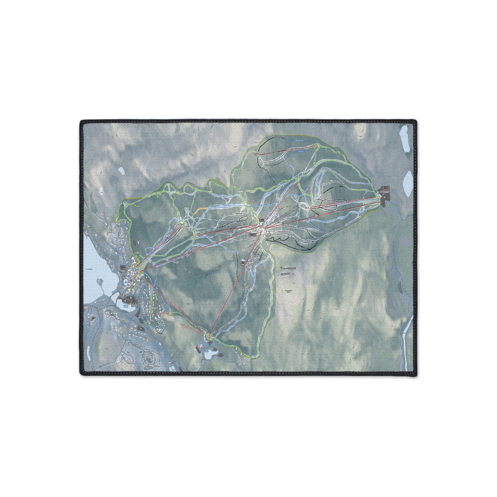 Tremblant, Quebec Ski Resort Map Heavy Duty Floor Mat