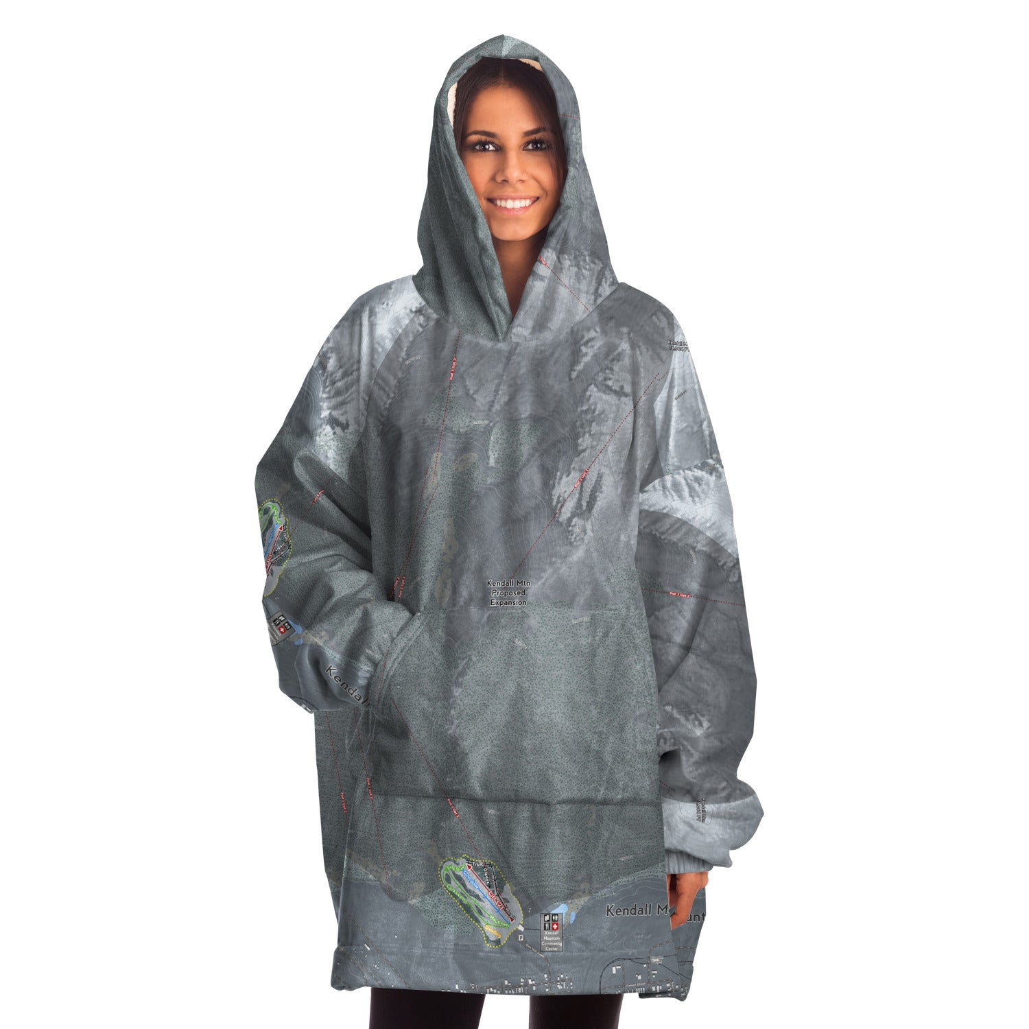 Kendall Mountain, Colorado Ski Trail Map - Snug Hoodie