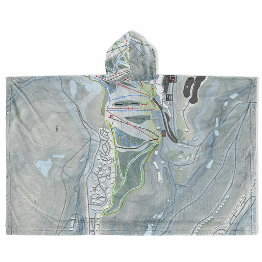 Seven Springs, Pennsylvania Ski Resort Map Flannel Blanket Poncho