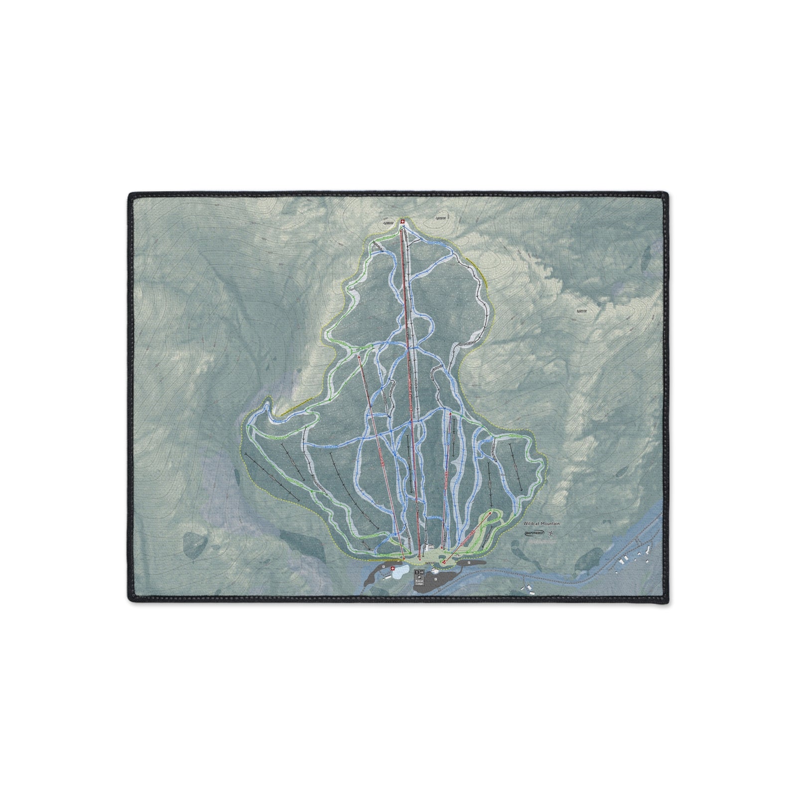 Wildcat Mountain, New Hampshire Ski Resort Map Heavy Duty Floor Mat
