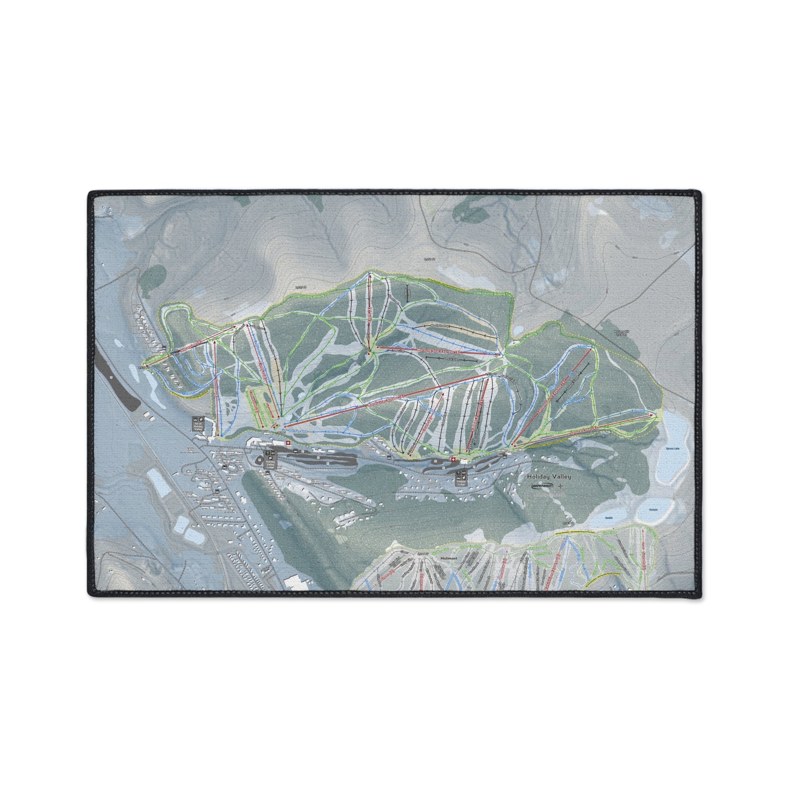 Holiday Valley, New York Ski Resort Map Heavy Duty Floor Mat