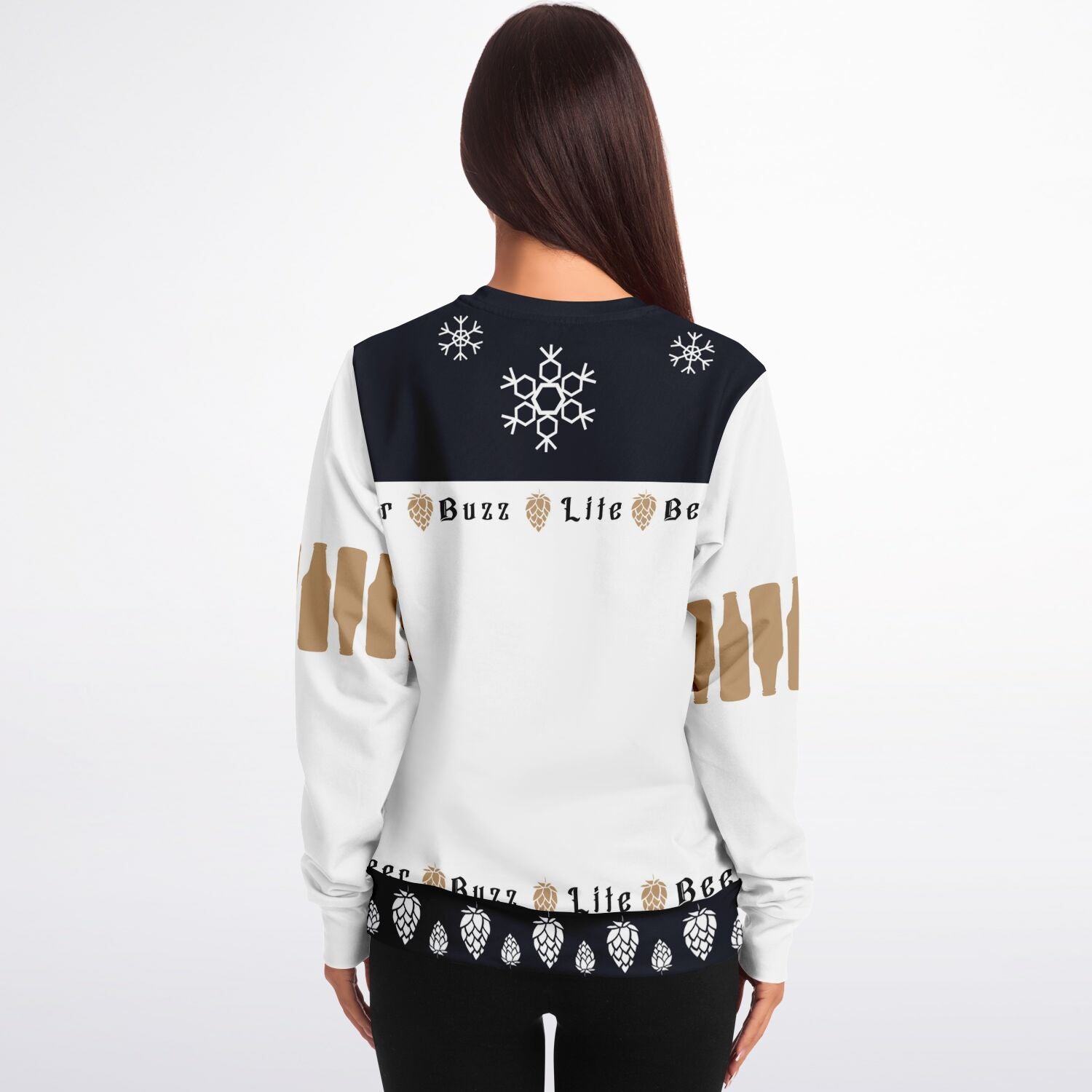 Buzz Lite Beer Ugly Christmas Sweater for Skiers - Fashion Sweatshirt