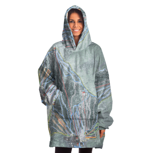 Gunstock Mountain, New Hampshire Ski Trail Map - Snug Hoodie - Powderaddicts