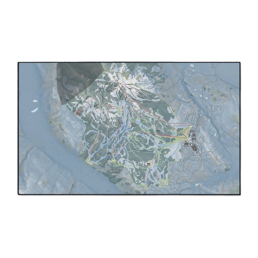 Crested Butte, Colorado Ski Resort Map Heavy Duty Floor Mat