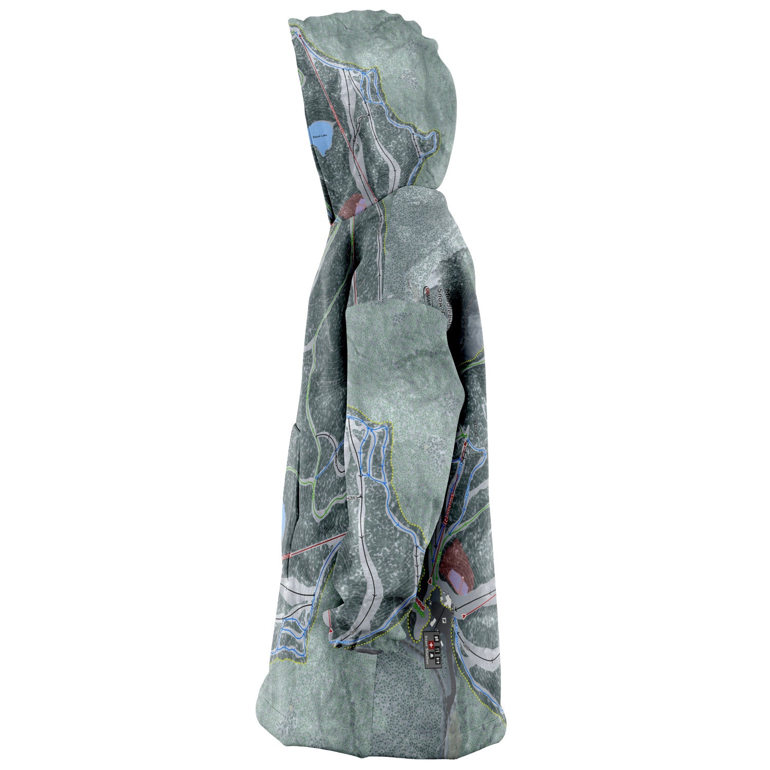 Middlebury Snow Bowl, Vermont Ski Trail Map - Snug Hoodie